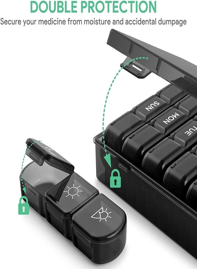 DKWIN Weekly pill organizer 3 times a day, portable travel pill box for medicine Weekly medicine organizer pill box for travel & home - Image 3